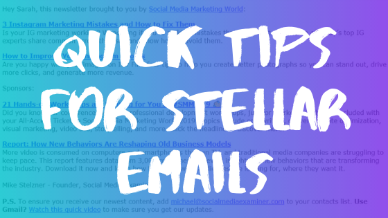 Quick Tips for Stellar Emails